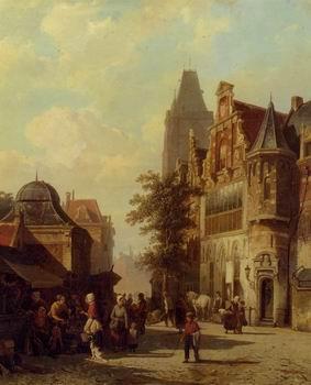 unknow artist European city landscape, street landsacpe, construction, frontstore, building and architecture. 276 oil painting picture